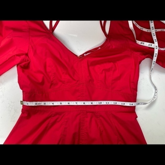 10 Crosby Derek Lam Red One Mini Dress Size 8 Party Wedding Shower Cruise NWT - Picture 6 of 13